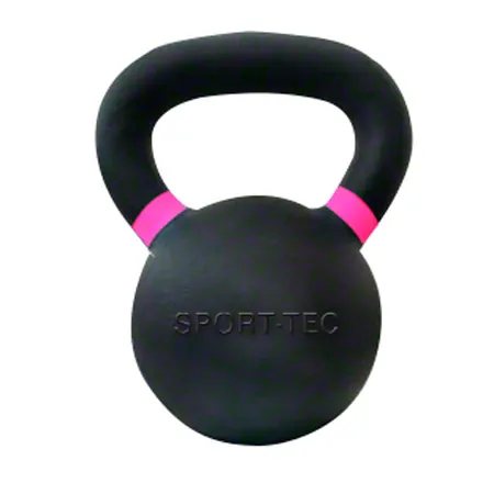 Sport-Tec Kettlebell, 4 kg, schwarz/pink