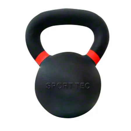 Sport-Tec Kettlebell Powdercoated, 10 kg, schwarz/hellrot