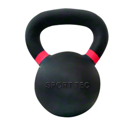 Sport-Tec Kettlebell Powdercoated, 12 kg, schwarz/rot