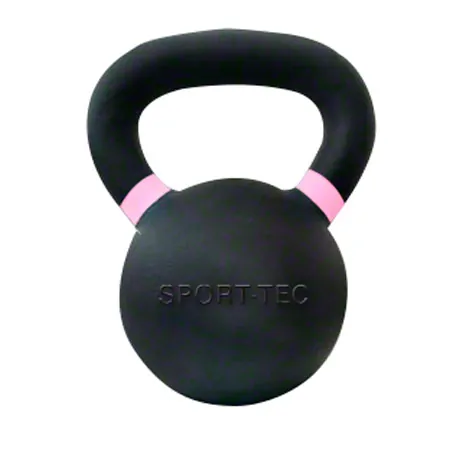 Sport-Tec Kettlebell Powdercoated, 2 kg, schwarz/rosa