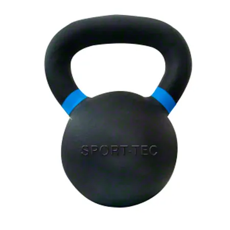 Sport-Tec Kettlebell Powdercoated, 20 kg, schwarz/hellblau
