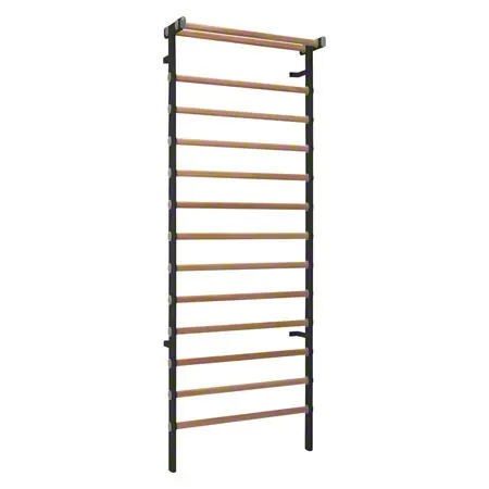 Sprossenwand Metall/Holz, H x B 240 x 90 cm, 14 Sprossen