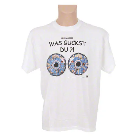 T-Shirt Was guckst du, Gr. XL