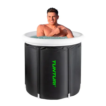 TUNTURI aufblasbares Eisbad IB30, faltbar inkl. Abdeckung und Pumpe