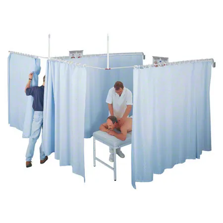 Teleskopkabine, LxB 230x150 cm, langer Schenkel im Wandhalter