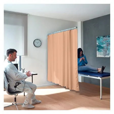 Teleskopsichtschutz 120 cm mit Vorhang 175 cm