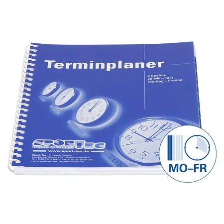 Terminplaner, 2 Spalten, 20-Min.-Takt, Montag - Freitag, A4