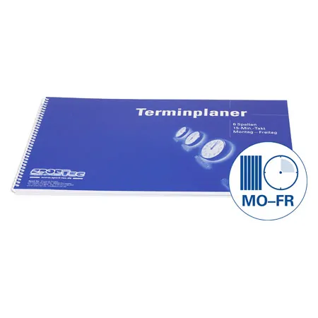 Terminplaner, 6 Spalten, 15-Min.-Takt, Montag - Freitag, A3 quer