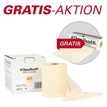 Thera-Band, Aktion: 45,5 m Rolle, extra leicht, beige + 5,5 m Rolle, extra leicht, beige GRATIS