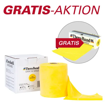 Thera-Band, Aktion: 45,5 m Rolle, leicht, gelb + 5,5 m Rolle, leicht, gelb GRATIS