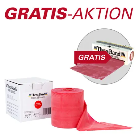 Thera-Band, Aktion: 45,5 m Rolle, mittel, rot + 5,5 m Rolle, mittel, rot GRATIS
