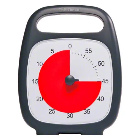 Time Timer Plus Tischuhr mit akustischem Signal, 60 Min., 14x18 cm