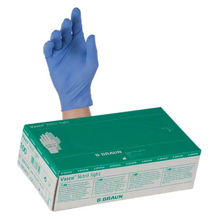 Untersuchungshandschuhe Vasco Nitril Light, Gr. L/8-9, puder- und latexfrei, 100 Stck