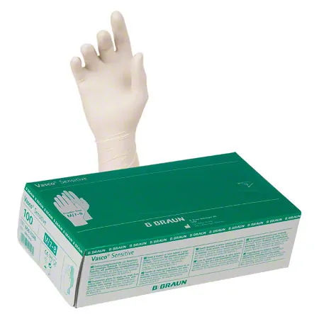 Untersuchungshandschuhe aus Latex, Gr. M/7-8, puderfrei, 100 Stck