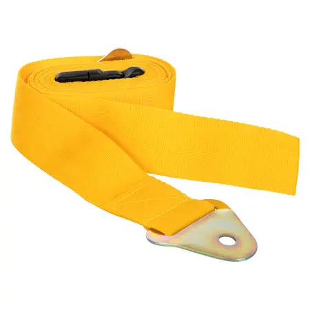 Wandbefestigungsgurt Standard fr Turnmatten 4 m x 50 mm (L x B), mit Schnellsteckverschluss, gelb