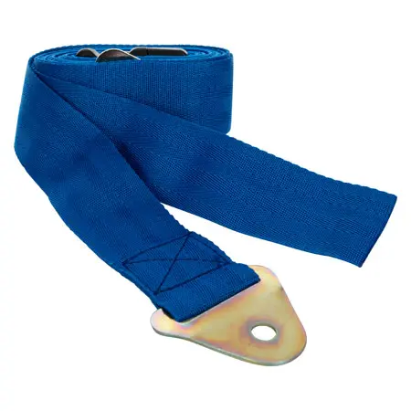 Wandbefestigungsgurt Standard fr Turnmatten 5 m x 50 mm (L x B), mit Schnellsteckverschluss, blau