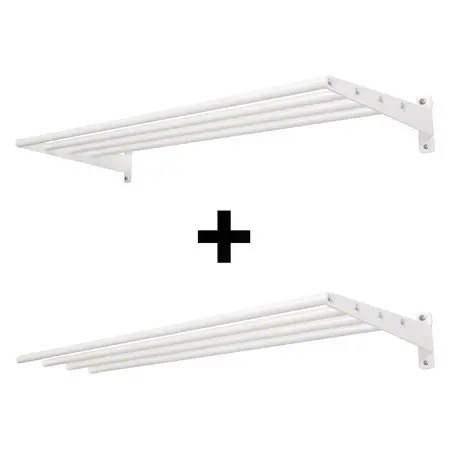 Wandhalterung Set, 250 cm, mit je 4 Auflagestben, Basis- und Erweiterungsmodul, 11-tlg.