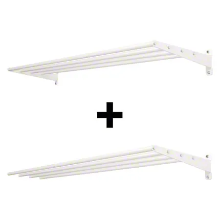 Wandhalterung Set, 350 cm, mit je 4 Auflagestben, Basis- und Erweiterungsmodul, 11-tlg.