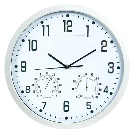 Wanduhr mit Hygro- und Thermometer,  35 cm
