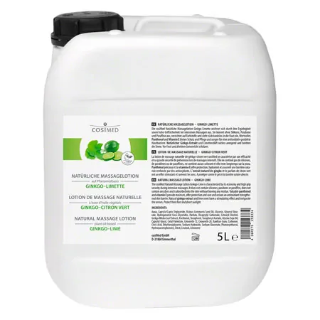 cosiMed Natrliche Massagelotion Ginkgo-Limette, 5 l