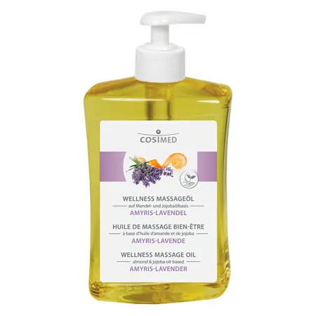 cosiMed Wellness-Massagel Amyris-Lavendel mit Druckspender, 500 ml