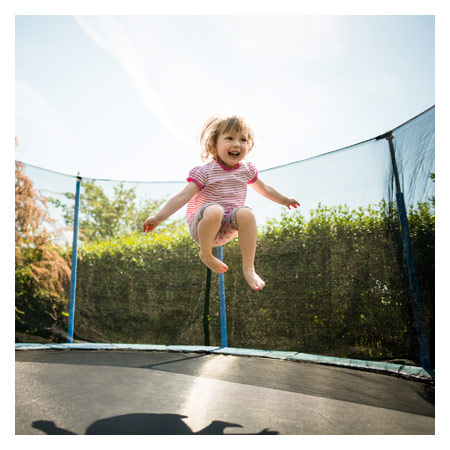 Gartentrampolin 24 Set, Trampolin ø 2,4 m inkl. Sicherheitsnetz
