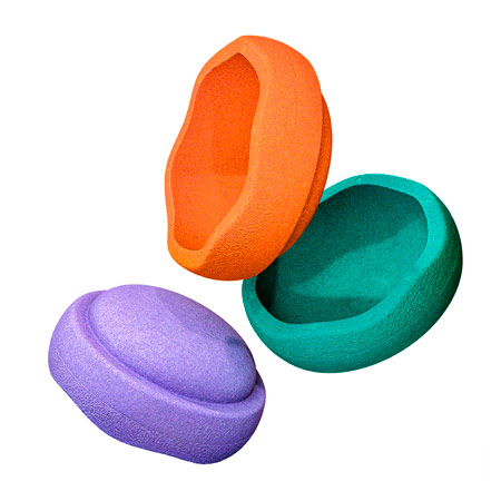 Stapelstein COLORS Set secondary, 3 Stapelsteine, 1x lila, 1x grün, 1x orange
