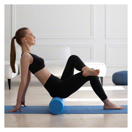 Yoga Rolle, ø 15 cm x 90 cm, blau