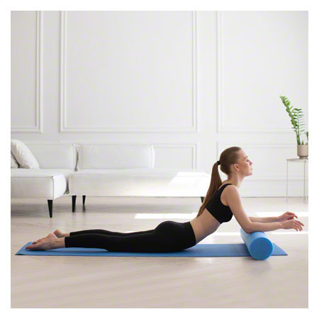 Yoga Rolle, ø 15 cm x 90 cm, blau