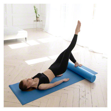 Yoga Rolle, ø 15 cm x 90 cm, blau