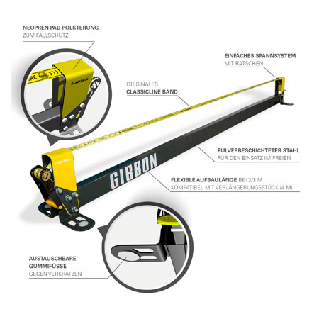 GIBBON Slackrack-Set Classic, 2-tlg.