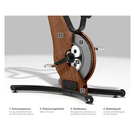 NOHrD Bike-Fahrradergometer, Nussbaum
