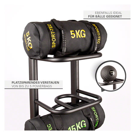 Sport-Tec Powerbag-Set Robusta, 5-25 kg, 5-tlg., inkl. Aufbewahrungsständer