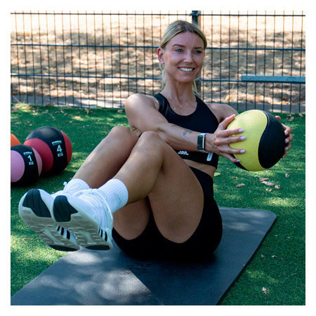 Sport-Tec Medizinball ø 19 cm, 2 kg, gelb