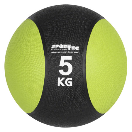 Sport-Tec Medizinball Gewichtsball Trainingsball ř 23 cm, 5 kg, limone __02804