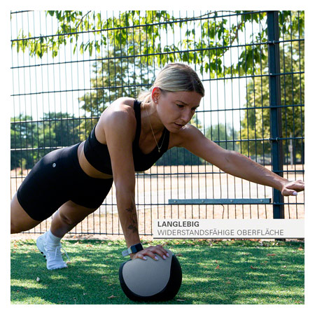 Sport-Tec Medizinball ø 28 cm, 9 kg, grau