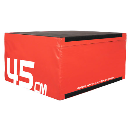 Sport-Tec Sprungtrainer Soft Plyo Box, 45 cm, stapelbar, rot, Rot __02862_______03