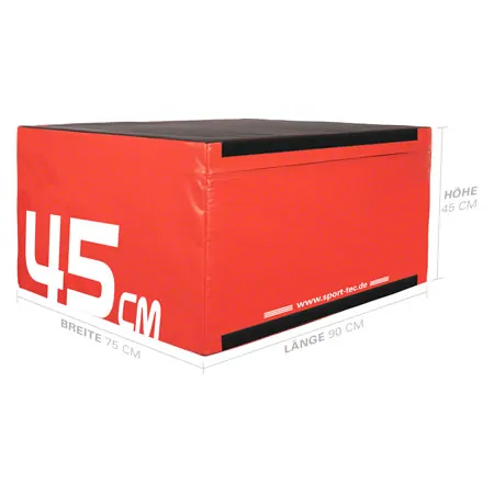 Sport-Tec Sprungtrainer Soft Plyo Box, 45 cm, stapelbar,