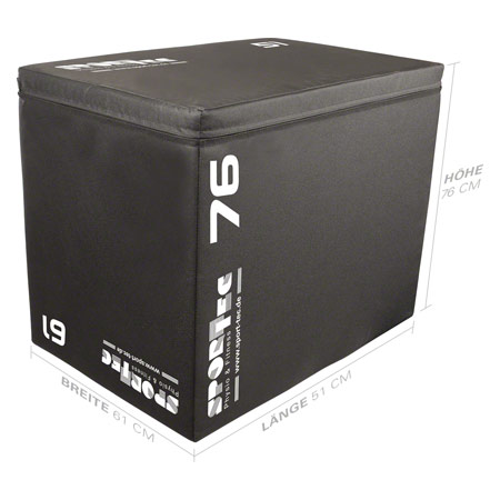 Sport-Tec Sprungtrainer 3-in-1 Soft Plyo Box, 76x61x51 cm