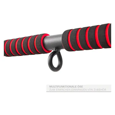 Sport-Tec Türreck Klimmzugstange klappbar, 117x28 cm, inkl. 2 Power Ropes + 2 Karabinerhaken