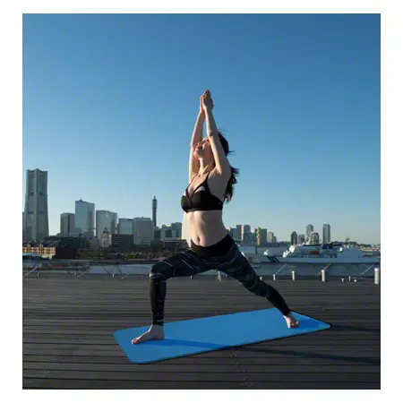 Pilates- und Yogamatte, LxBxH 140x60x0,6 cm, blau