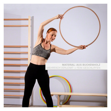 Gymnastikreifen aus Holz, ø 80 cm, 360 g
