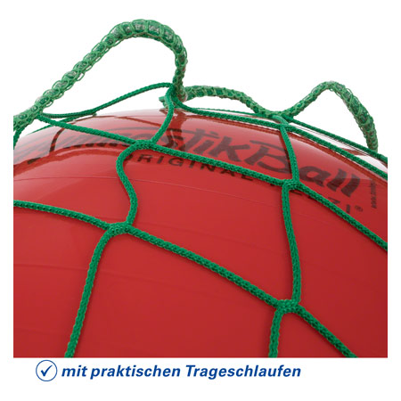 Ballnetz für 2 Gymnastikbälle, grün