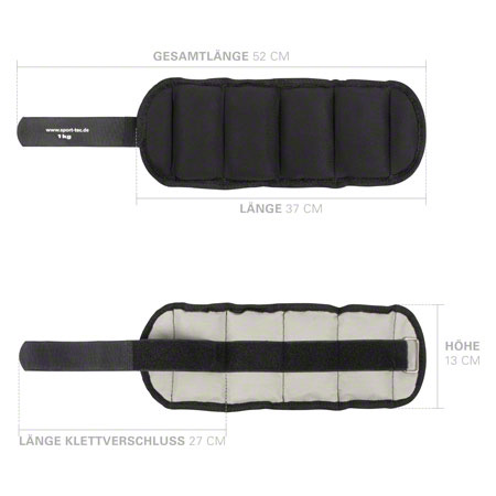 Gewichtsmanschetten, 1 kg, Paar