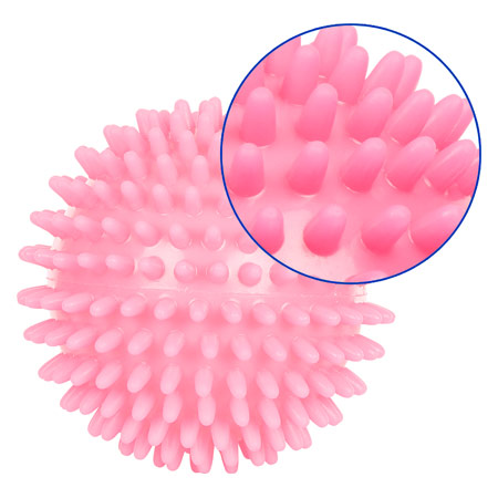 Igel-Ball, ø 9 cm, neon- pink, soft