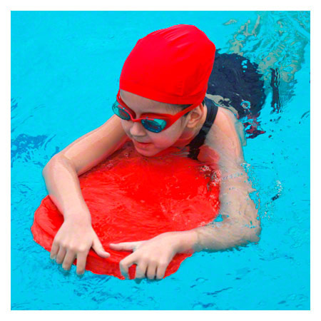 Schwimmbrett Junior aus PE-Schaum, 34x21x3 cm