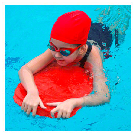 BECO Schwimmbrett Junior aus PE-Schaum, 34 x 21 x 3 cm