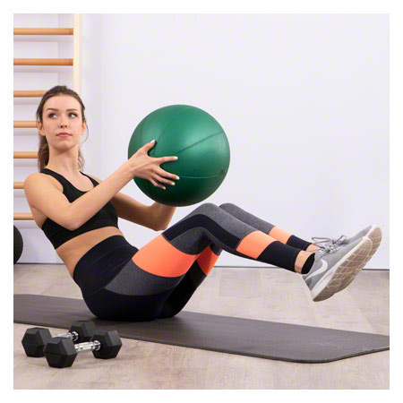TOGU Medizinball aus Ruton, ø 34 cm, 4 kg, grün