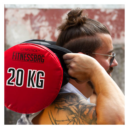Gymstick Fitnessbag, 20 kg, rot, ø 25 cm x 60 cm