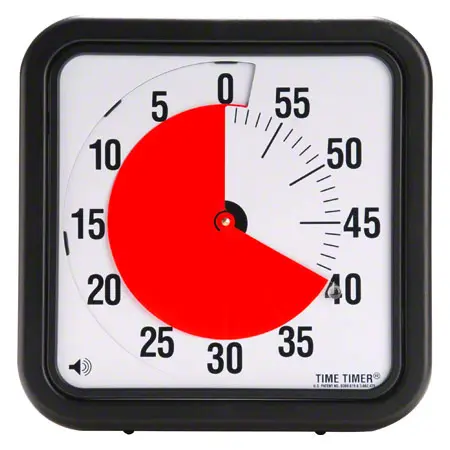 Time Timer Tischuhr mit akustischem Signal, 60 Min., gro, 30x30 cm